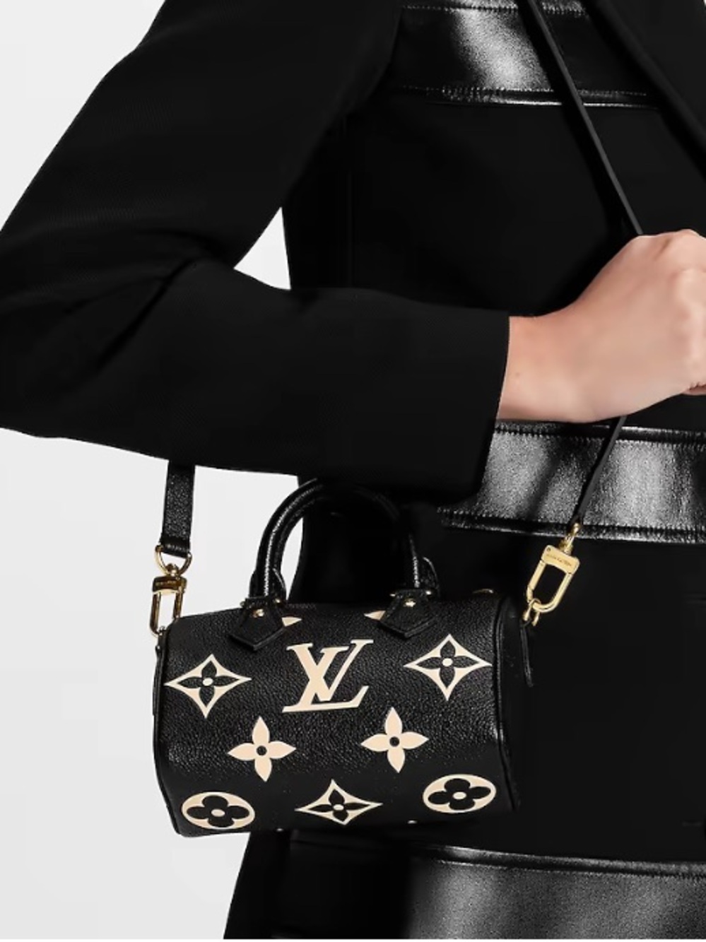 Louis Vuitton Bicolor Monogram Empreinte Nano Speedy 2-Way Hand/Shoulder Bag